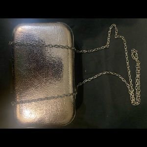 Pewter clutch purse